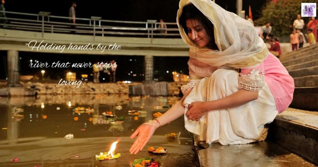 Romantic Ganga River Captions