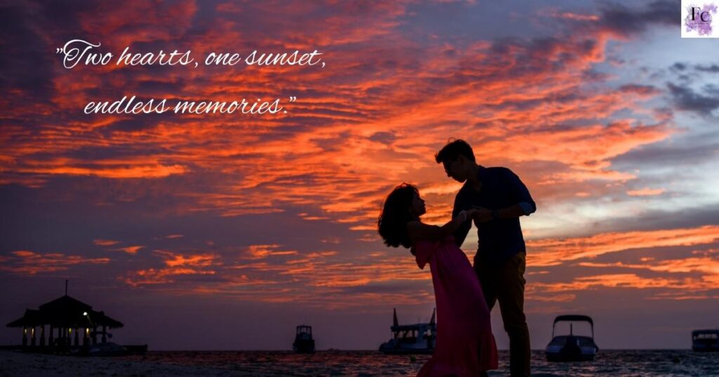 Romantic Sunset Captions for Honeymooners