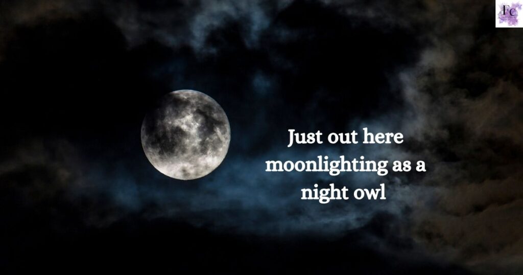 Witty Moon Captions for Fun Night Outings