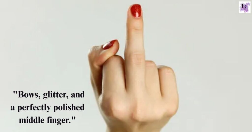 Cute Middle Finger Instagram Captions