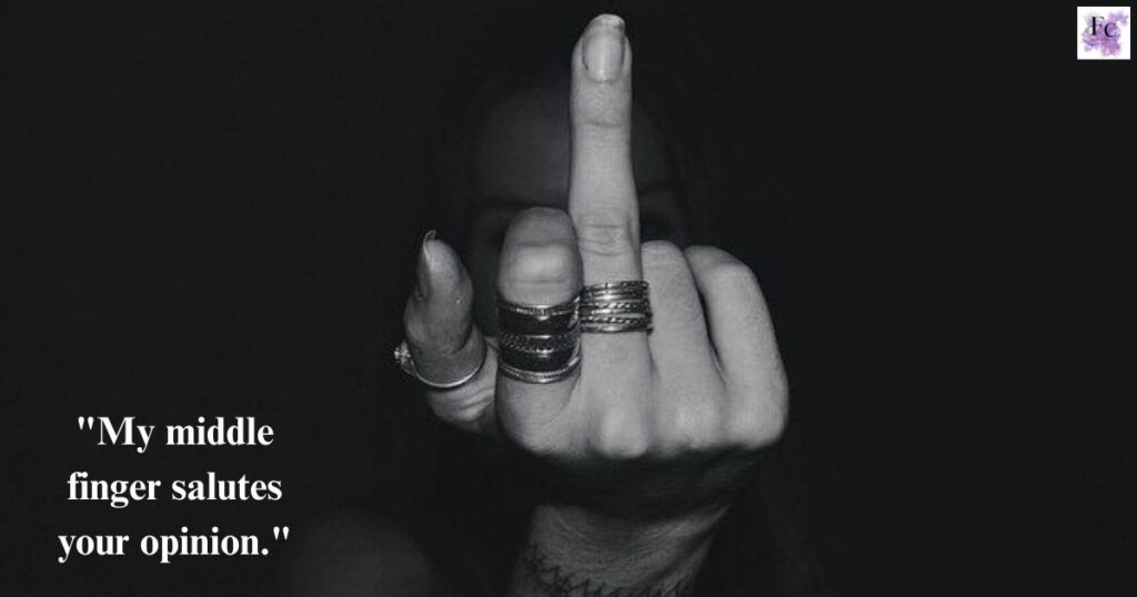 Funny & Sarcastic Middle Finger Captions