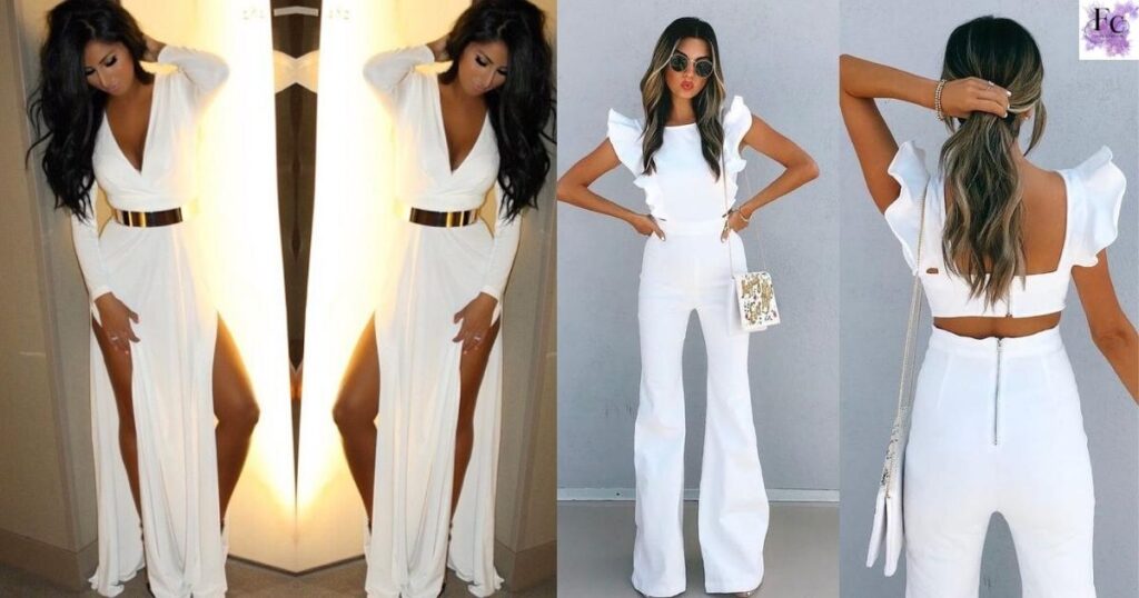 Party White Dress Captions
