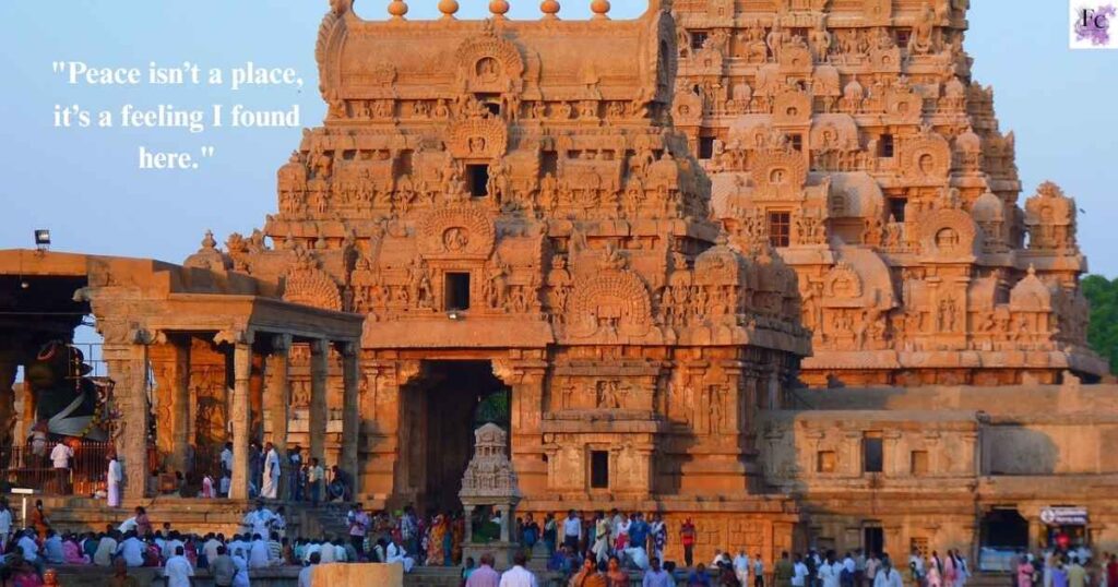 Peaceful Captions for Temple Visit