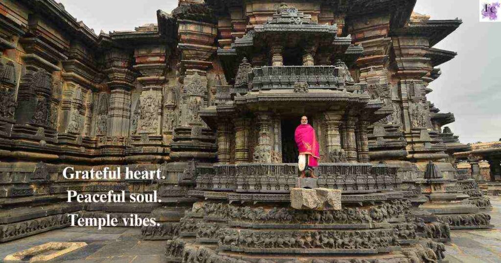 Positive Photo Captions for Temple Visit