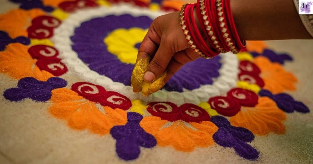 Rangoli Captions for Festive Celebrations