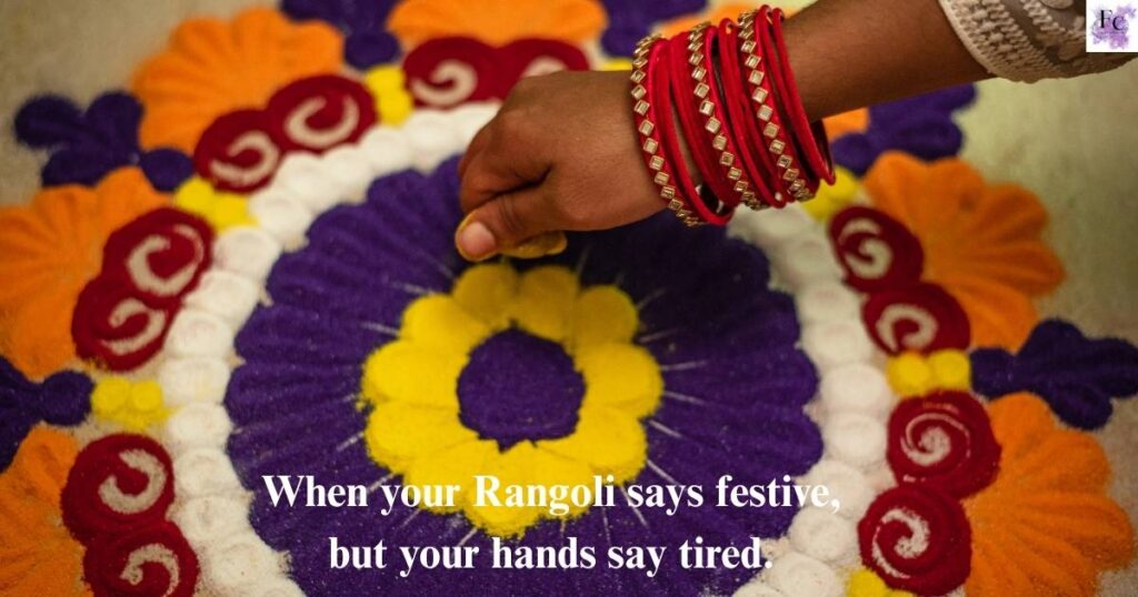 Rangoli Captions for Fun and Humor