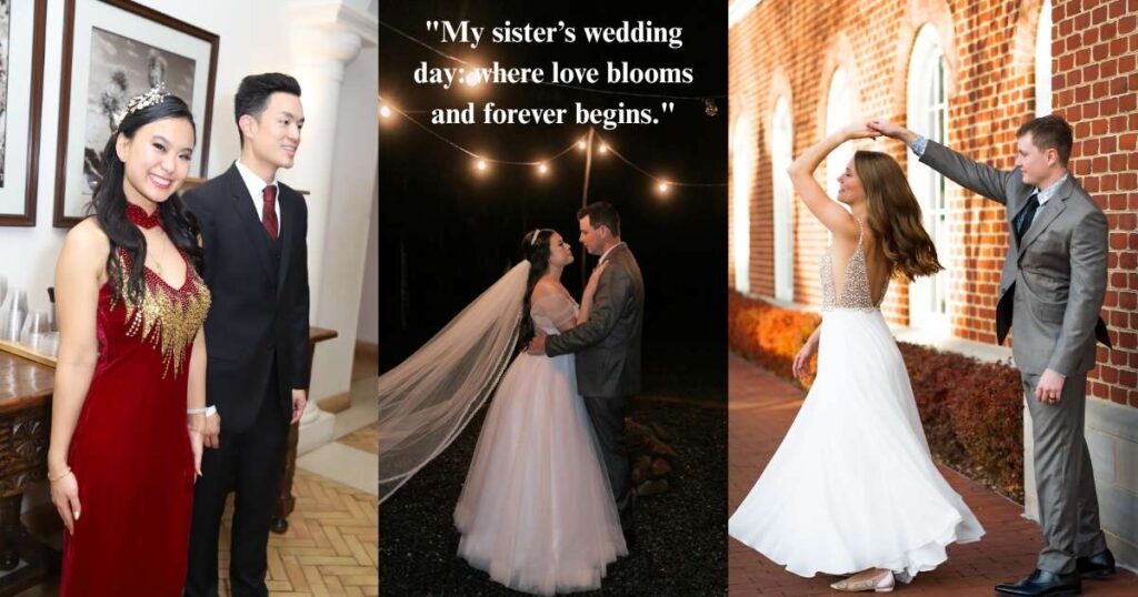 Romantic Sister Wedding Captions