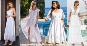 White Dress Captions